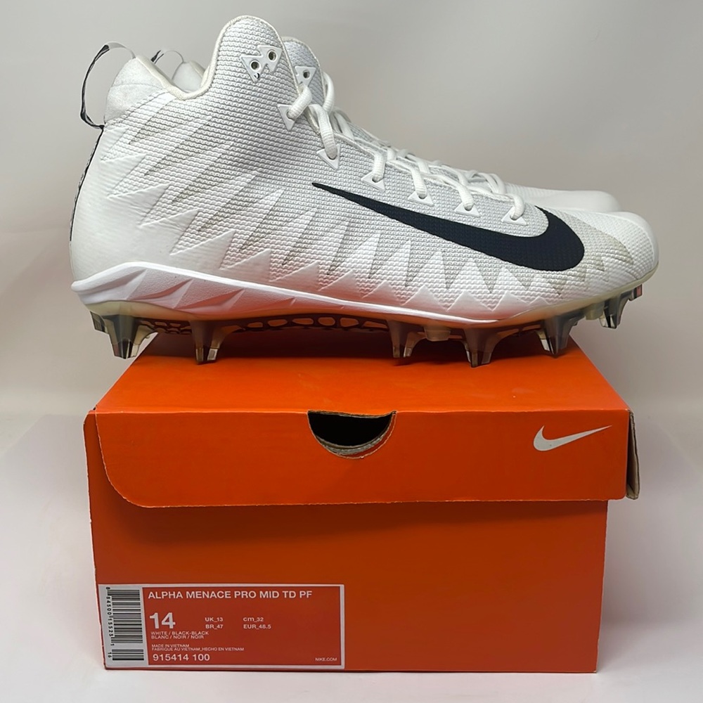 Nike Alpha Menace Pro Mid TD PF Men’s Cleats Size 14